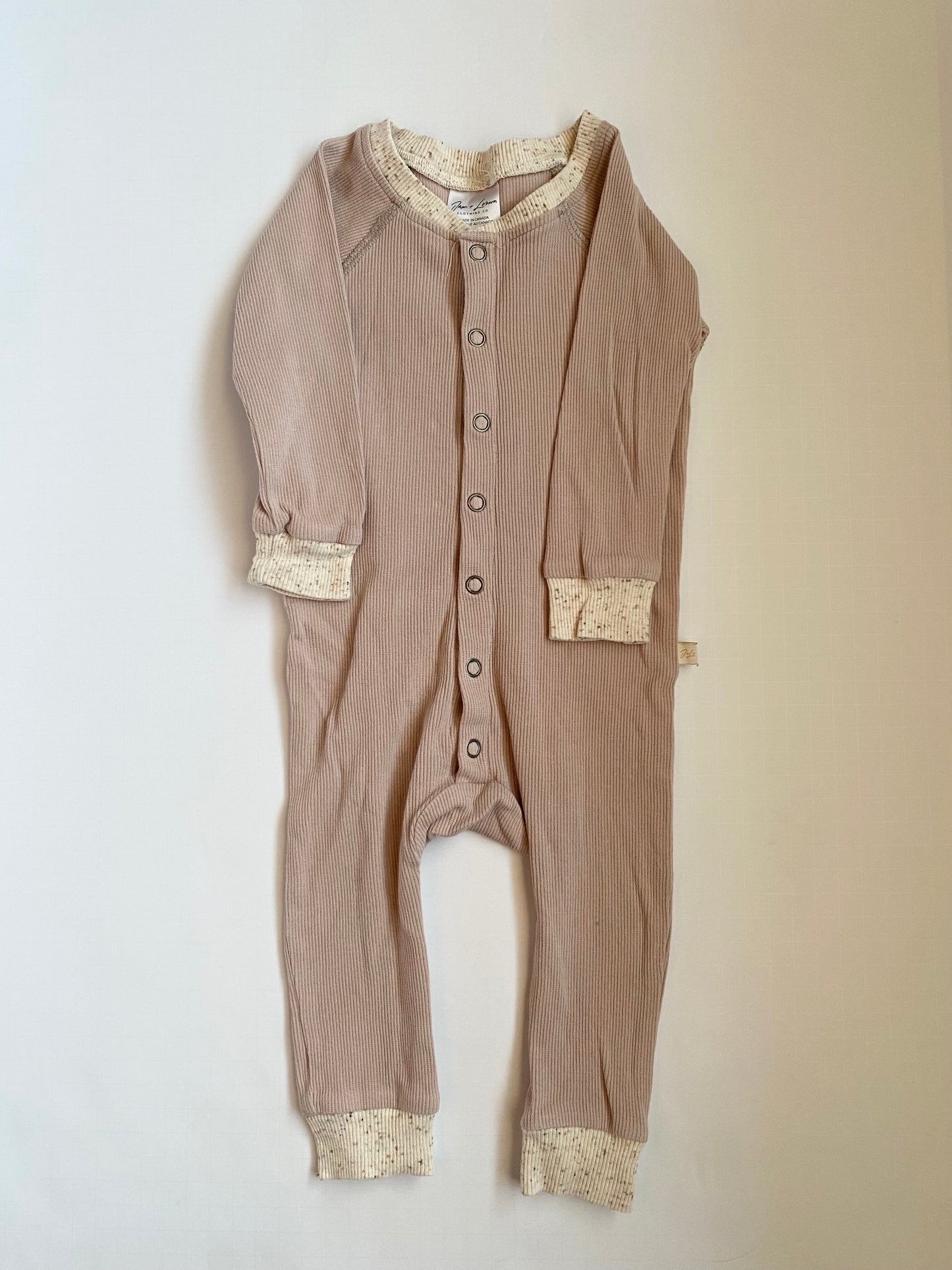 Jax & Lennon Ribbed Footless Onesie 6-12 mo