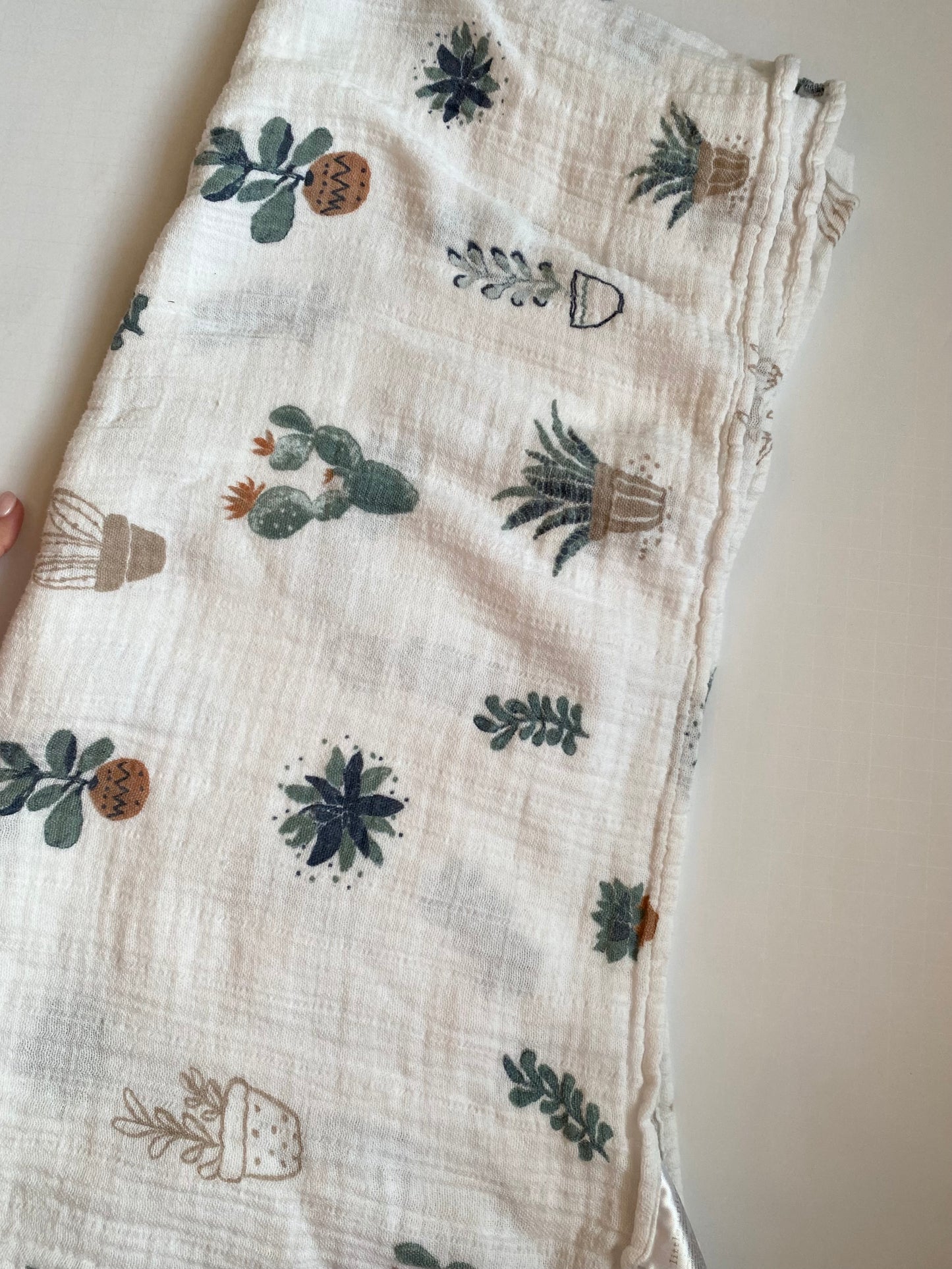 Little Unicorn Succulent Muslin Blanket