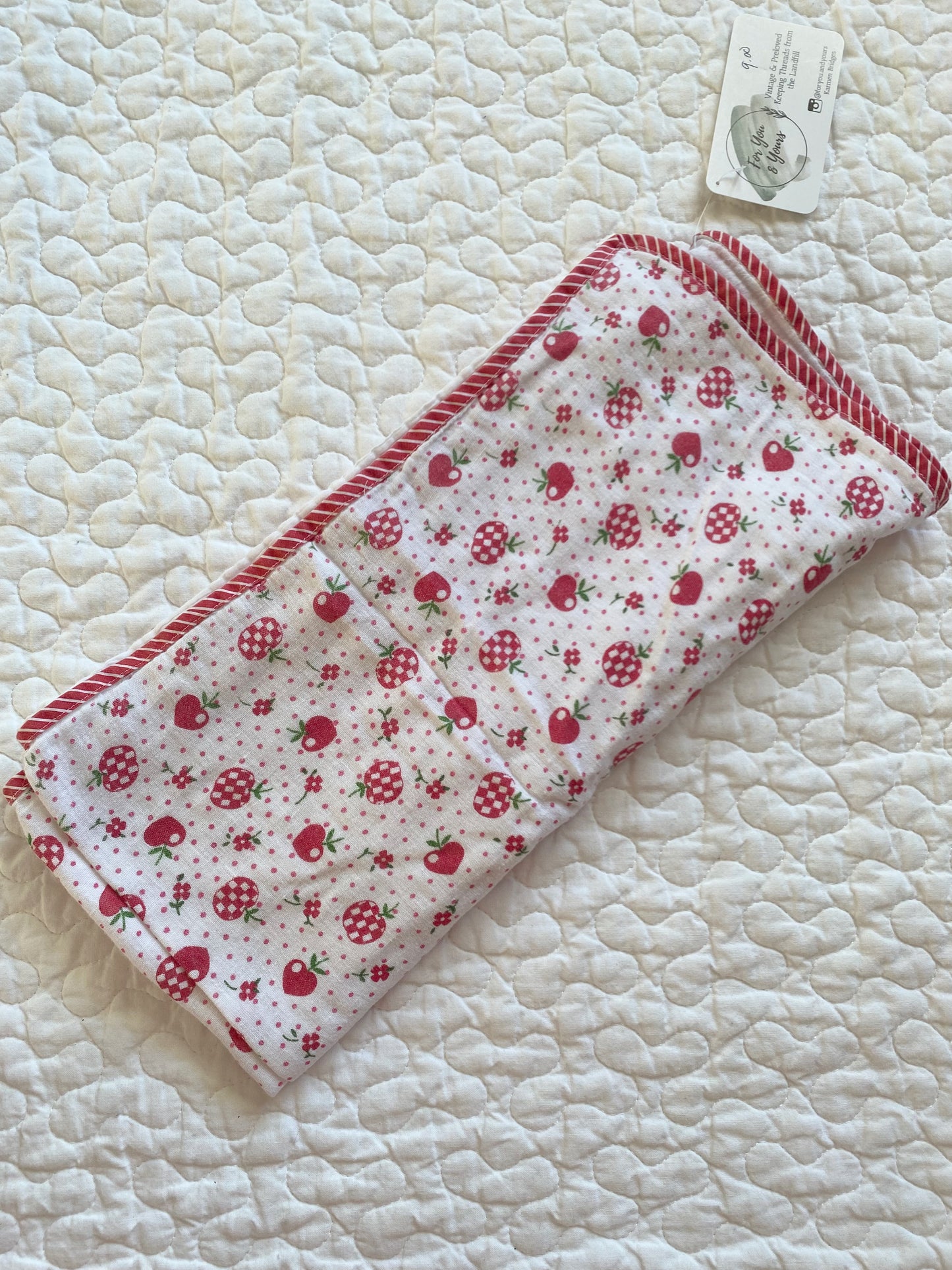 Vintage Apple Baby Blanket or burp cloth