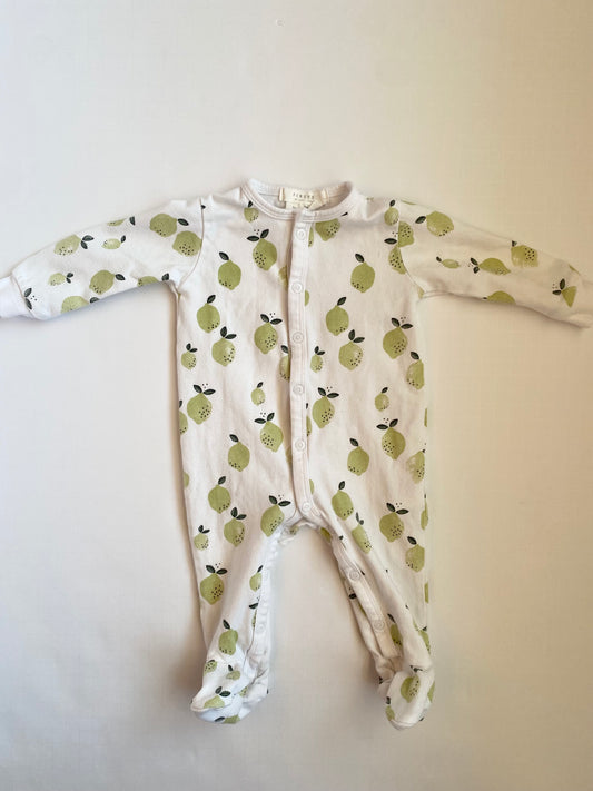 Firsts by Petit Lem Lime Sleeper 3 mo