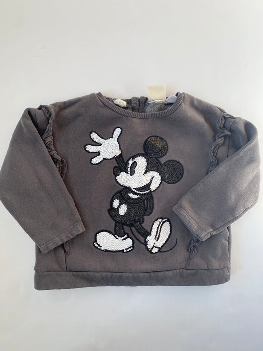 Zara x Disney Mickey Mouse Ruffle Crew 2/3T