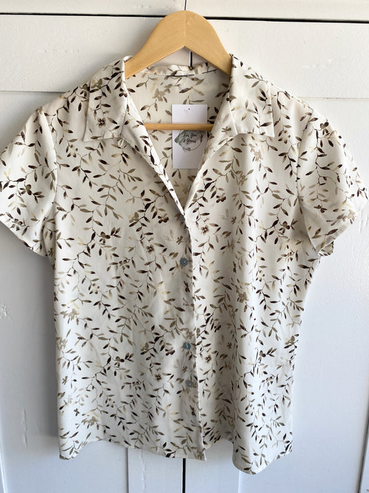 Vintage leafy tee XS-M