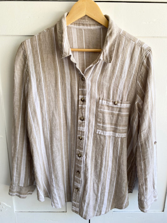 Vintage Linen/Viscose button up