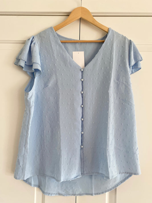 Baby Blue button up 2XL